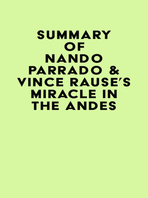 cover image of Summary of Nando Parrado & Vince Rause's Miracle in the Andes